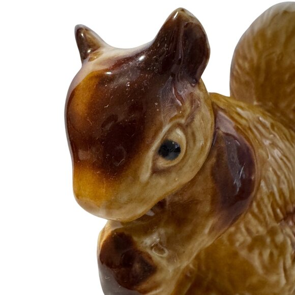 Vintage Squirrel Glazed Ceramic Figurine Collectible Decor Made In Brazil - Picture 5 of 8
